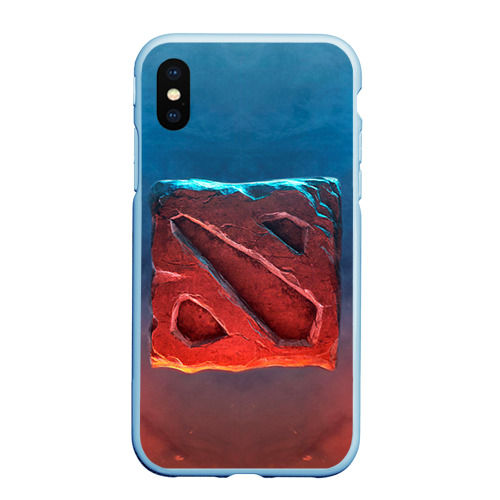 Чехол для iPhone XS Max матовый Dota, цвет голубой