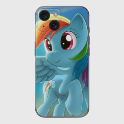 Чехол для iPhone 15 силиконовый с защитой камеры My littlle pony