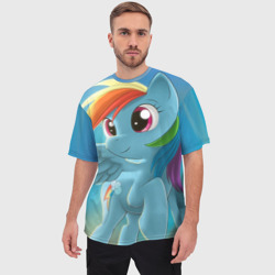 Мужская футболка oversize 3D My littlle pony - фото 2