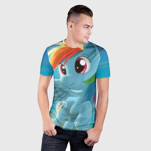 Мужская футболка 3D Slim My littlle pony, цвет 3D печать - фото 3