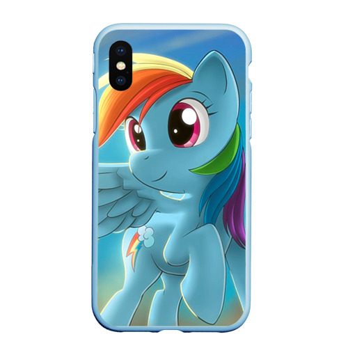 Чехол для iPhone XS Max матовый My littlle pony, цвет голубой