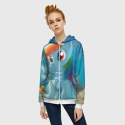 Женская толстовка 3D на молнии My littlle pony - фото 2