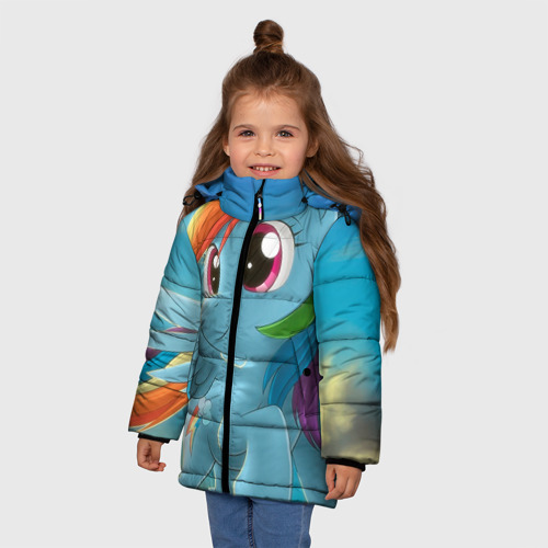 Зимняя куртка для девочек 3D My littlle pony, цвет черный - фото 3