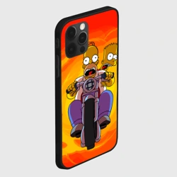 Чехол для iPhone 12 Pro Max Симпсоны на байке - фото 2