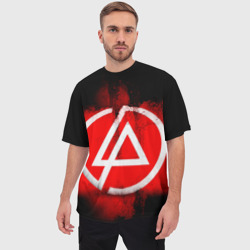 Мужская футболка oversize 3D Linkin Park - фото 2