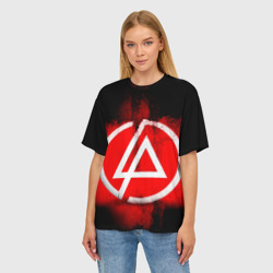 Женская футболка oversize 3D Linkin Park - фото 2