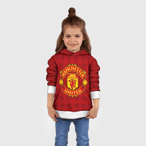 Детская толстовка 3D Manchester united, цвет белый - фото 4