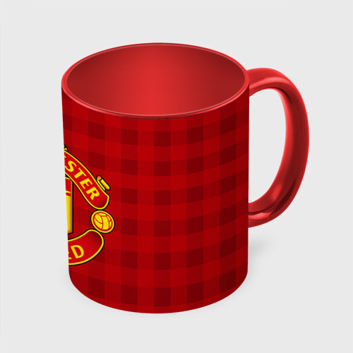 Кружка с полной запечаткой Manchester united, цвет белый + красный - фото 3