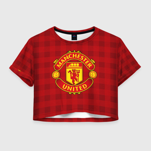 Женская футболка Crop-top 3D Manchester united, цвет 3D печать