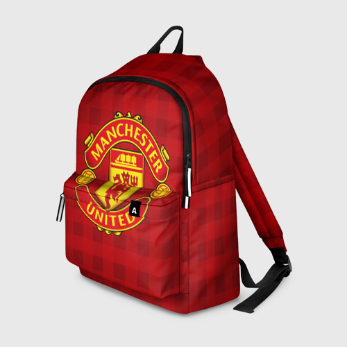 Рюкзак с принтом Manchester united, вид спереди №1