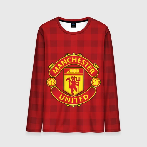 Мужской лонгслив 3D Manchester united