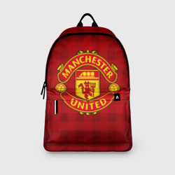 Рюкзак с принтом Manchester united для любого человека, вид спереди №3. Цвет основы: белый