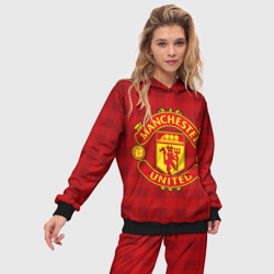 Женский костюм с толстовкой 3D Manchester united - фото 2