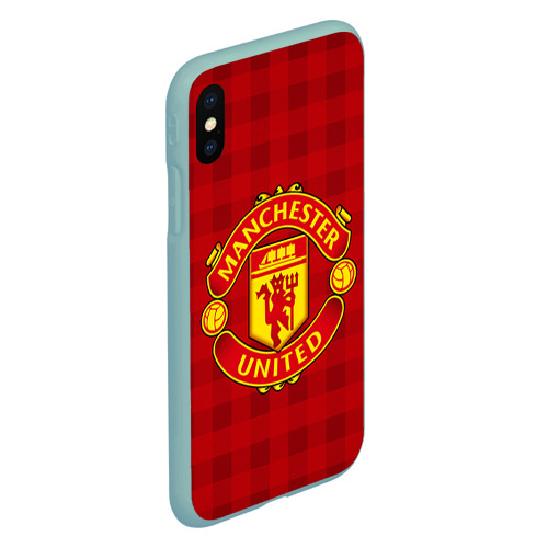 Чехол для iPhone XS Max матовый Manchester united, цвет мятный - фото 3