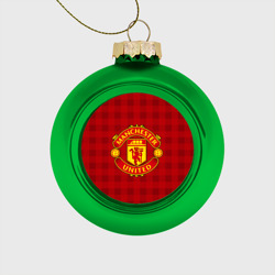 Стеклянный ёлочный шар Manchester united