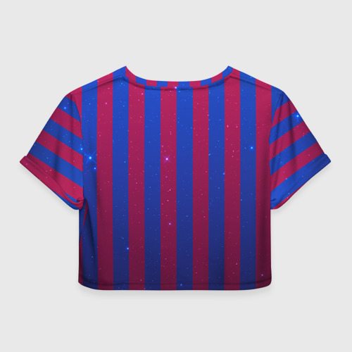 Женская футболка Crop-top 3D Барселона, цвет 3D печать - фото 2