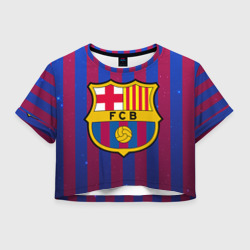 Женская футболка Crop-top 3D Барселона