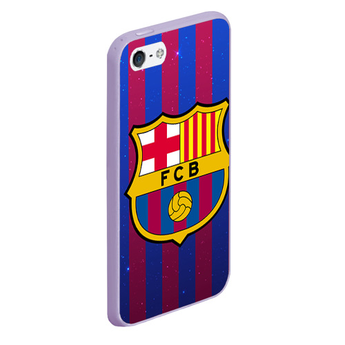 Чехол для iPhone 5/5S матовый Барселона, цвет светло-сиреневый - фото 3