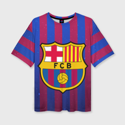 Женская футболка oversize 3D Барселона