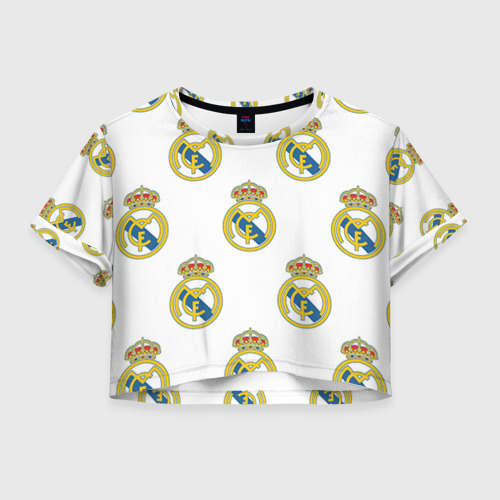 Женская футболка Crop-top 3D Real Madrid