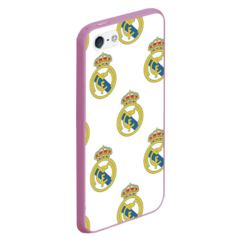 Чехол для iPhone 5/5S матовый Real Madrid, цвет розовый - фото 3
