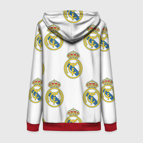 Женская толстовка 3D на молнии Real Madrid, цвет красный - фото 2