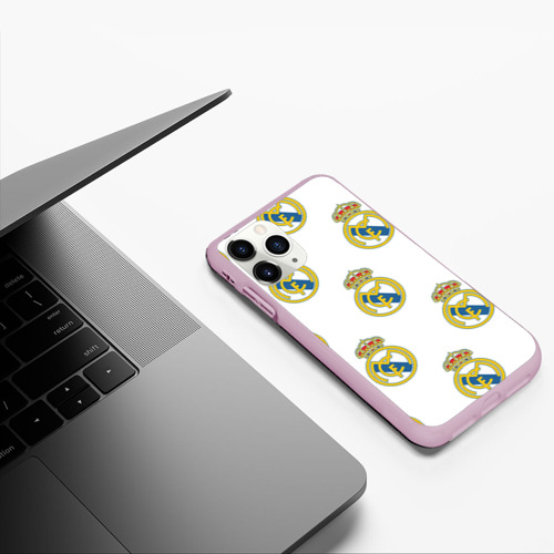 Чехол для iPhone 11 Pro матовый Real Madrid, цвет розовый - фото 5