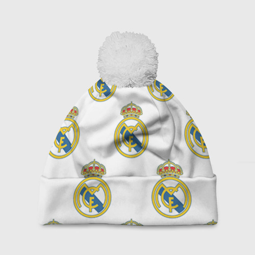 Шапка 3D c помпоном Real Madrid, цвет 3D печать