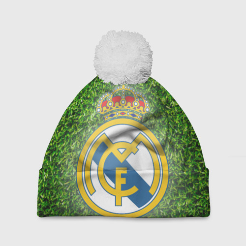 Шапка 3D c помпоном Real Madrid