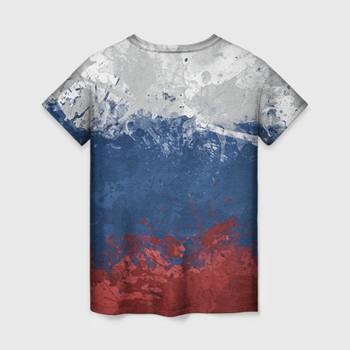 Женская футболка 3D Флаг России, цвет 3D печать - фото 2