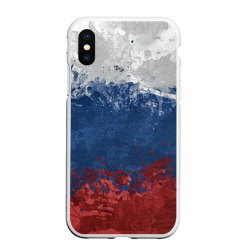 Чехол для iPhone XS Max матовый Флаг России