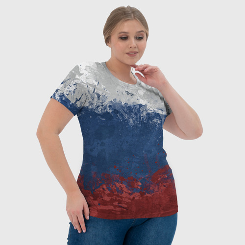 Женская футболка 3D Флаг России, цвет 3D печать - фото 6