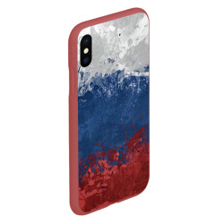 Чехол для iPhone XS Max матовый Флаг России - фото 2