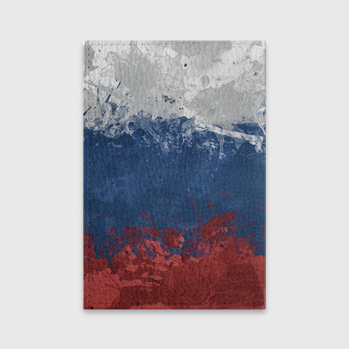 Обложка для паспорта матовая кожа Флаг России, цвет черный - фото 2