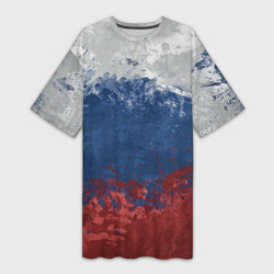 Платье-футболка 3D Флаг России
