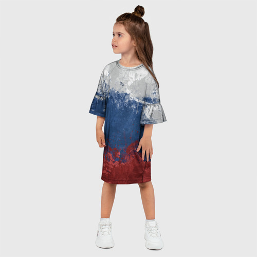 Детское платье 3D Флаг России, цвет 3D печать - фото 3