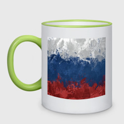 Кружка двухцветная Флаг России