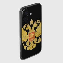 Чехол для iPhone 16 силиконовый с защитой камеры Герб России - фото 2