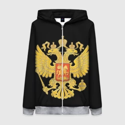 Женская толстовка 3D на молнии Герб России