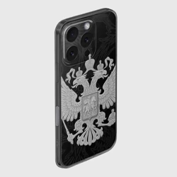 Чехол для iPhone 16 Pro силиконовый с защитой камеры Герб России - фото 2