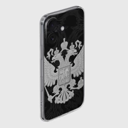 Чехол для iPhone 16 силиконовый с защитой камеры Герб России - фото 2