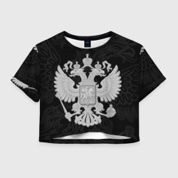 Женская футболка Crop-top 3D Герб России