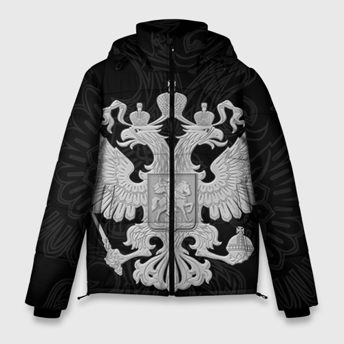 Мужская зимняя куртка 3D Герб России, цвет черный