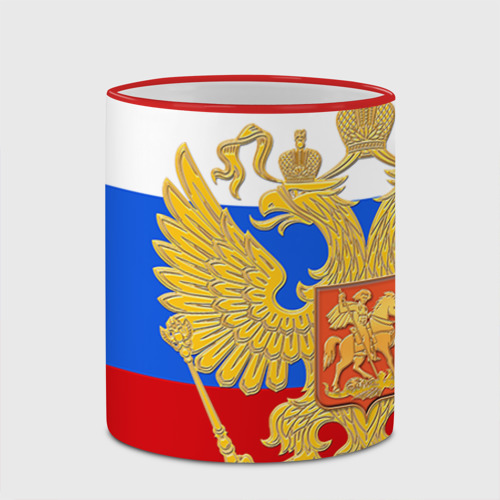 Кружка с полной запечаткой Флаг и герб РФ, цвет Кант красный - фото 4