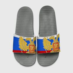 Флаг и герб РФ – Шлепанцы с принтом купить