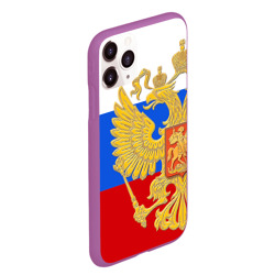 Чехол для iPhone 11 Pro Max матовый Флаг и герб РФ - фото 2