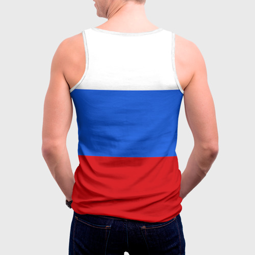 Мужская майка 3D Флаг и герб РФ, цвет 3D печать - фото 4