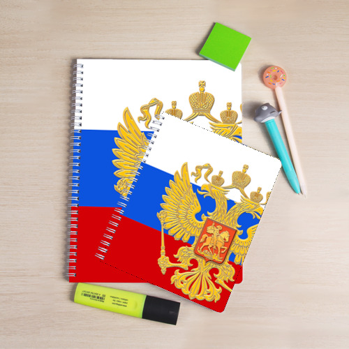 Тетрадь Флаг и герб РФ, цвет линия - фото 3