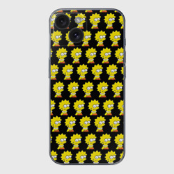 Чехол для iPhone 15 силиконовый с защитой камеры Лиза Симпсон