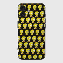 Чехол для iPhone 16 силиконовый с защитой камеры Лиза Симпсон